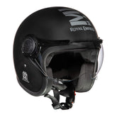 Royal Enfield MLG ABS Open Face Helmet with Visor - Matt Black & Dark Grey (L, 60 cm)