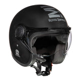Royal Enfield MLG ABS Open Face Helmet with Visor - Matt Black & Dark Grey (L, 60 cm)