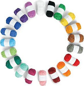 "Caron Little Crafties Yarn Kit: 20 Assorted Acrylic Skeins for Knitting & Crochet"