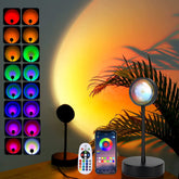 Redare Smart Sunset Lamp with 360° Rotation, APP & Remote Control, Multicolor Changing LED Sunset Lights with Music Synchronization