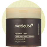 Medicube Deep Vita C Pad - Dark Spot & Pigmentation Wiping Care with 500,000PPM Vitamin Water - Korean Skincare (70 Pads)
