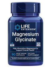 Life Extension Magnesium Glycinate for Heart, Bone & Nerve Health (90 Vegetarian Capsules)