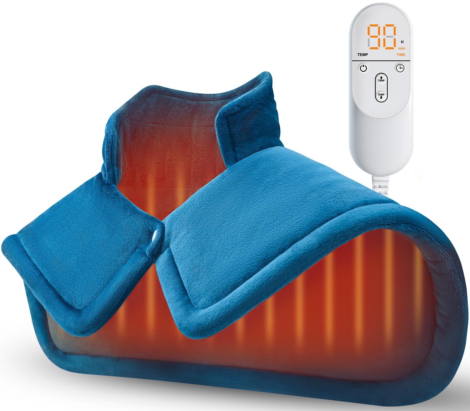 Errorless ETRSAIRL Weighted Heating Pad for Neck & Shoulder Pain - Blue