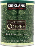 قهوة أرابيكا منزوعة الكافيين من Kirkland Signature، تحميص غامق، طحن ناعم، عبوتان × 48 أونصة