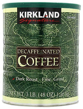 Kirkland Signature Decaf Arabica Coffee, Dark Roast Fine Grind (2-Pack, 48oz)