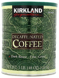 Kirkland Signature Decaf Arabica Coffee, Dark Roast Fine Grind (2-Pack, 48oz)