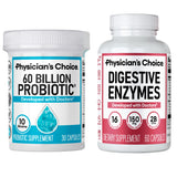 Physician's CHOICE Advanced Gut Health Bundle - 60 Billion Probiotics & Digestive Enzymes for Digestive, Gut & Immune Support