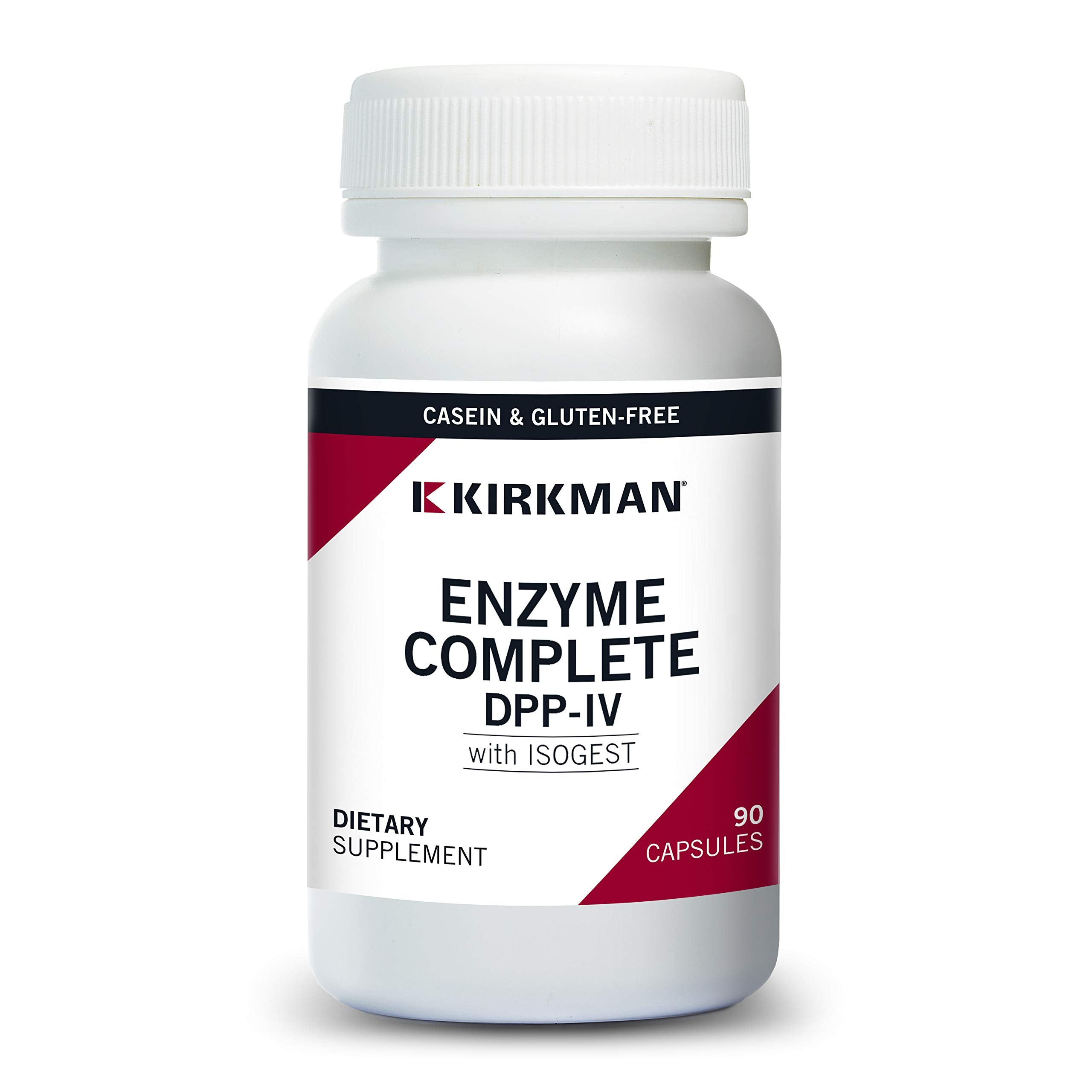 Kirkman Enzym-Complete/DPP-IV with Isogest - Advanced Digestive Enzyme Blend for Optimal Gut Health