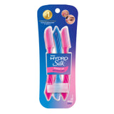 Schick Hydro Silk Touch-Up Multipurpose Exfoliating Dermaplaning Tool | Eyebrow Razor & Facial Razor with Precision Cover, 3 Count
