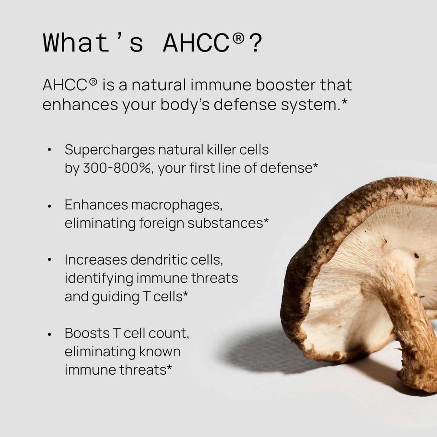 Premium Kinoko Gold AHCC Supplement–500mg of AHCC per Capsule–Supports Immune Health, Liver Function, Maintains Natural Killer Cell Activity & Enhances Cytokine Production–60 Veggie Capsules