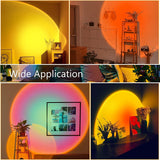 KASTWAVE Sunset Effects Lamp - 4 in 1 Projection Light for Photography & Home Decor