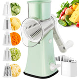 VEKAYA 5-in-1 Rotary Cheese Grater & Vegetable Shredder with Storage Box