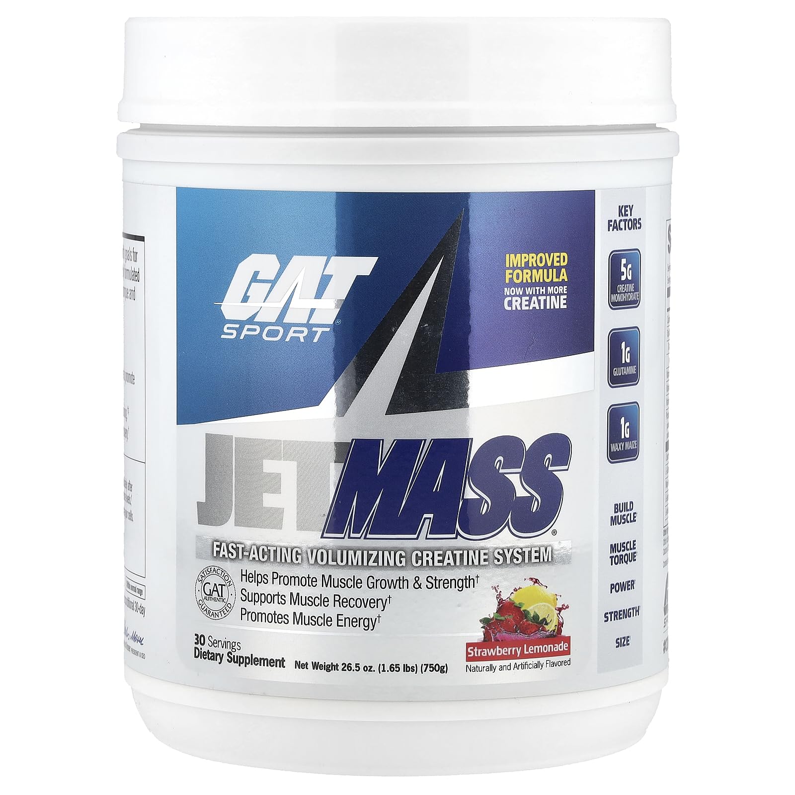 GAT Sport Jetmass Creatine System, Strawberry Lemonade, 25 oz (708 g)