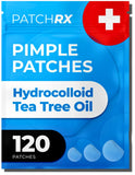PatchRx Hydrocolloid Acne Patches with Tea Tree Oil - 120 Patches for Face Pimples & Zits