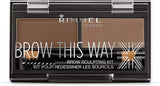 Rimmel Brow This Way Sculpting Kit - Medium Brown: Define & Shape Your Brows