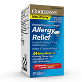 GoodSense Allergy Relief Loratadine 10mg - 365 Tablets - 24 Hour Antihistamine