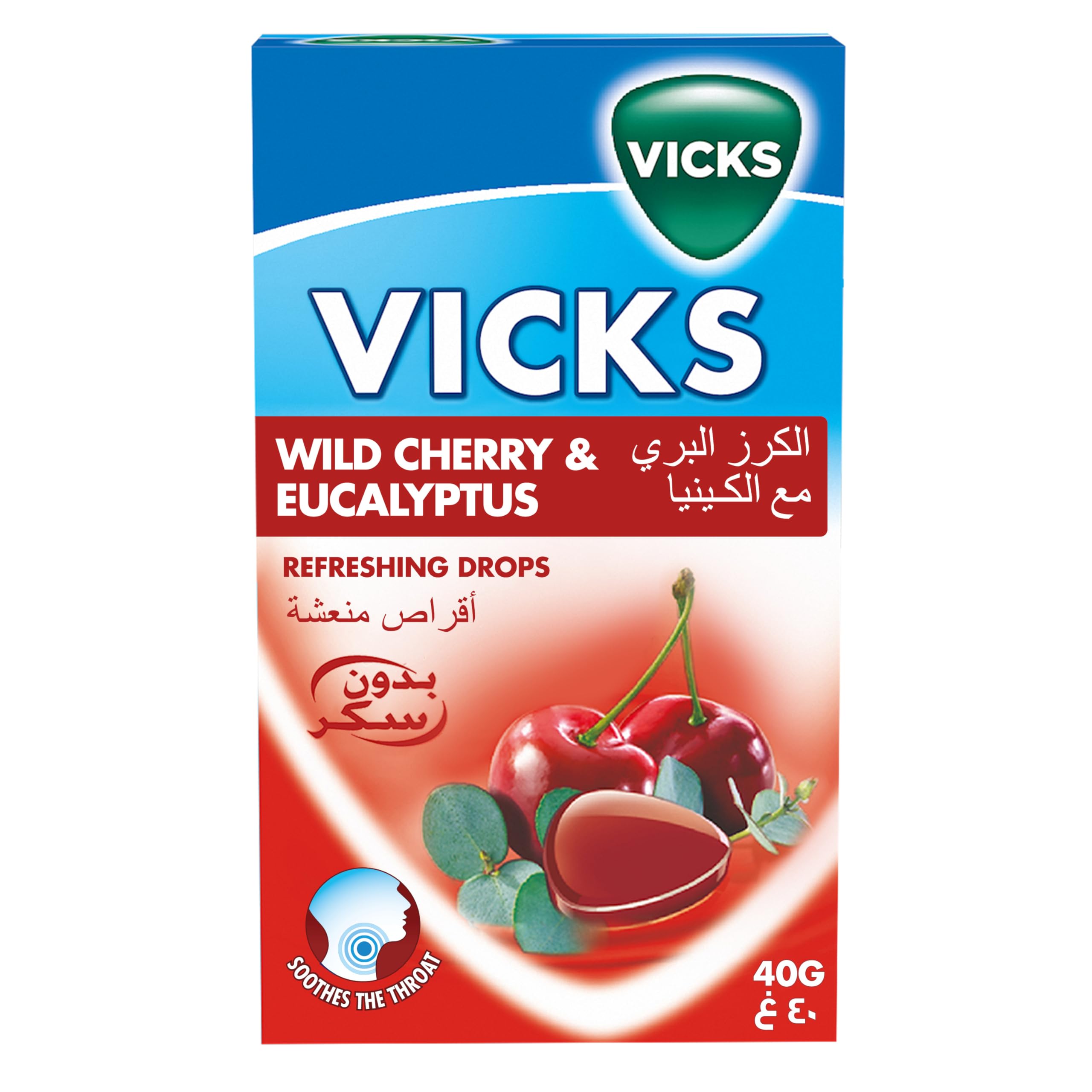 Vicks VapoDrops Throat Drops Wild Cherry - 40g