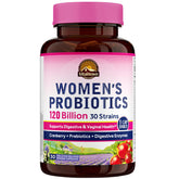 Vitalitown Women's Probiotics 120 Billion CFU - 30 Strains with Prebiotics, Enzymes & Cranberry - 30 Veg Caps