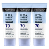 Neutrogena Ultra Sheer Dry-Touch Sunscreen Lotion SPF 70 - 3 fl. oz (Pack of 3)
