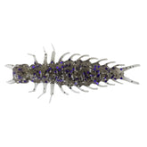 Great Lakes Finesse Juicy Hellgrammite Soft Plastic Fishing Lure - Smoke Clear Purple Flake