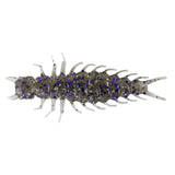 Great Lakes Finesse Juicy Hellgrammite Soft Plastic Fishing Lure - Smoke Clear Purple Flake
