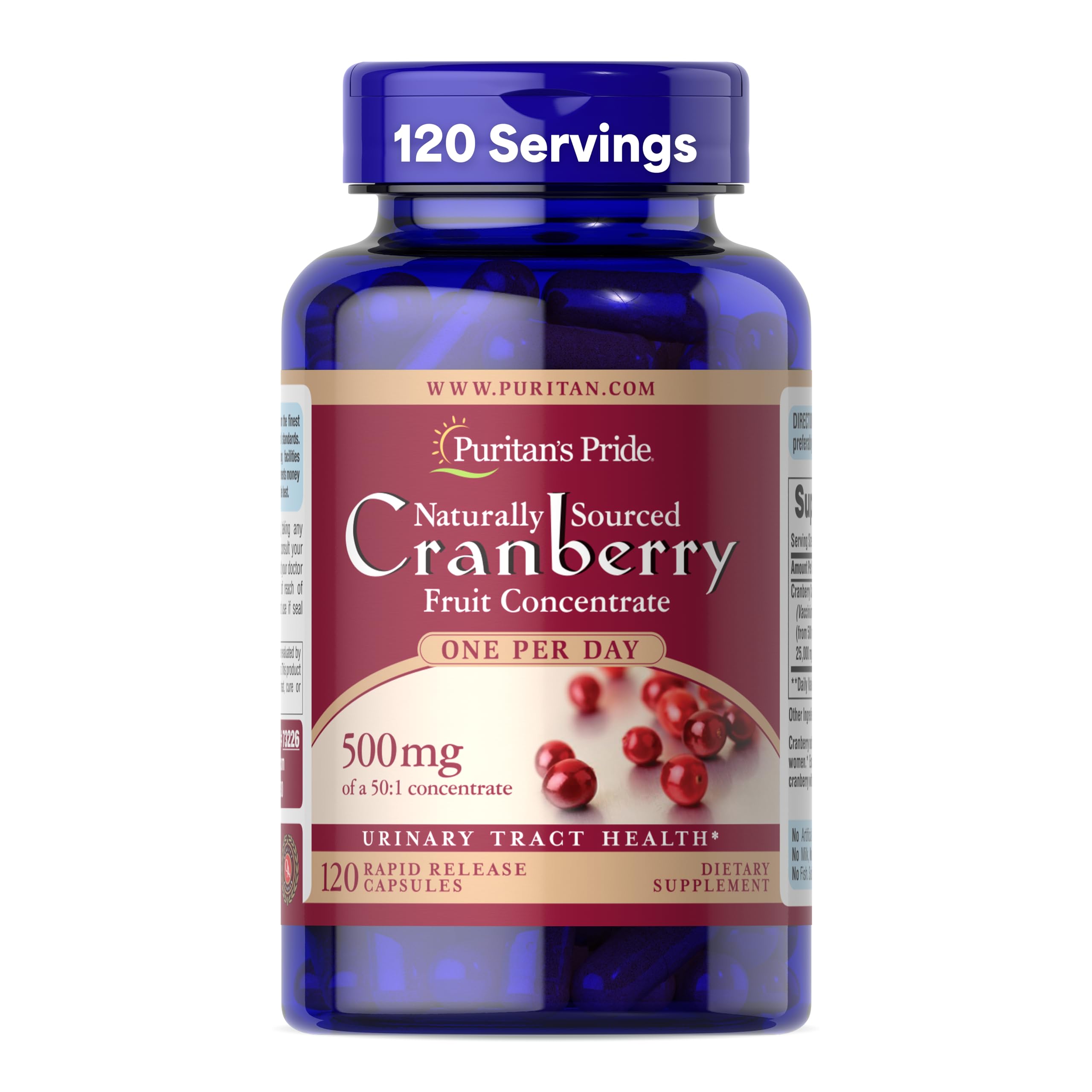 Puritan's Pride One A Day Cranberry - 120 Tablets