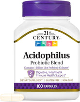 21st Century, Acidophilus Probiotic Blend, 100 Capsules