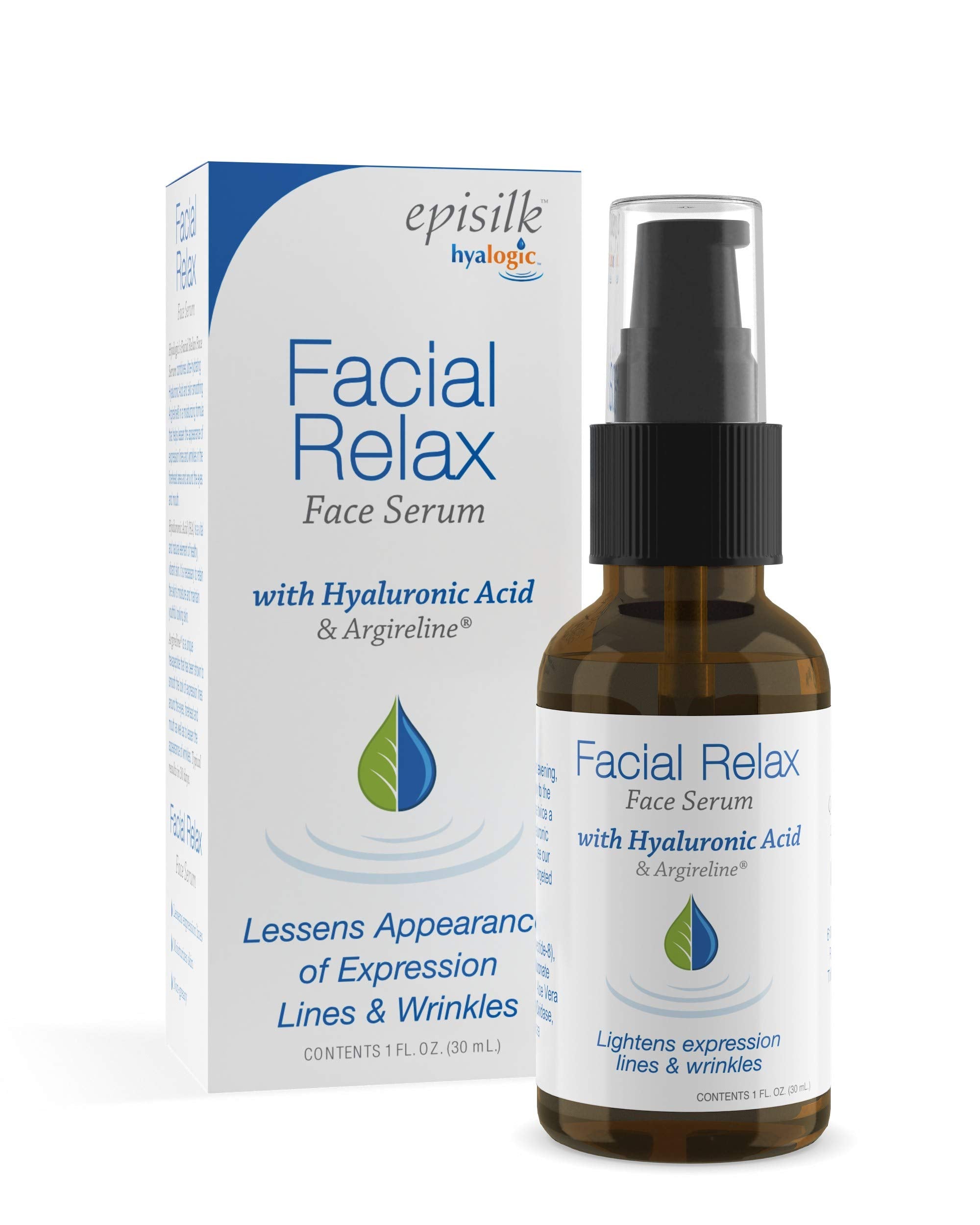 Hyalogic Episilk Facial Relax Anti-Aging Serum with Hyaluronic Acid & Argireline (1 oz)