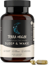 TERRA ORIGIN Sleep, GABA, Chamomile, Valerian, PassionFlower| Healthy Sleep & Wake. Restful Sleep and Awake Refreshed. Non-GMO, Vegan, Gluten Free | 5mg Melatonin, L-Tryptophan - 60 Capsules