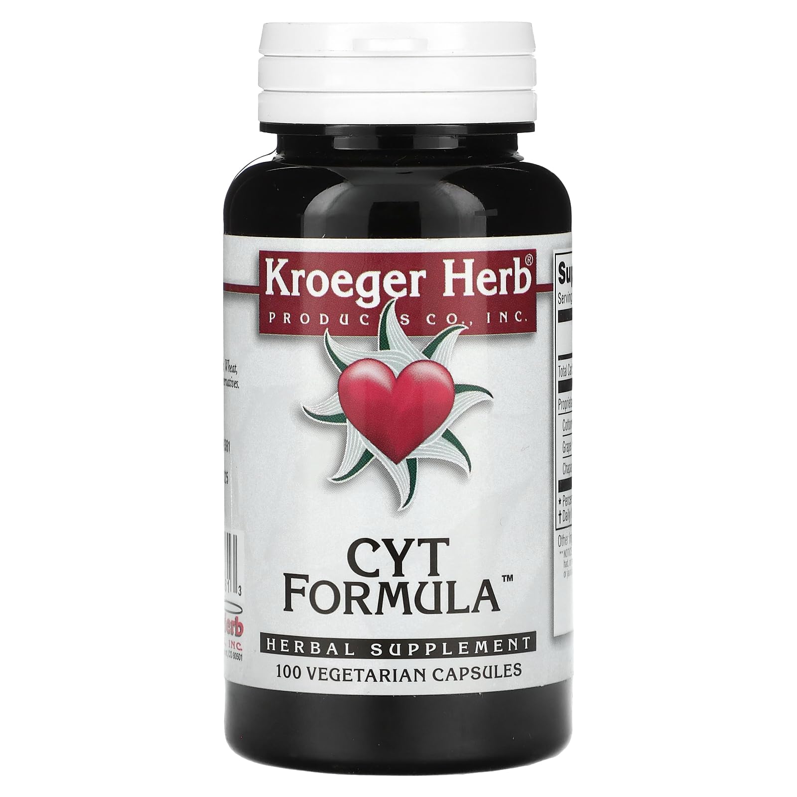 Kroeger Herb CYT Formula Capsules - 100 Count Dietary Supplement