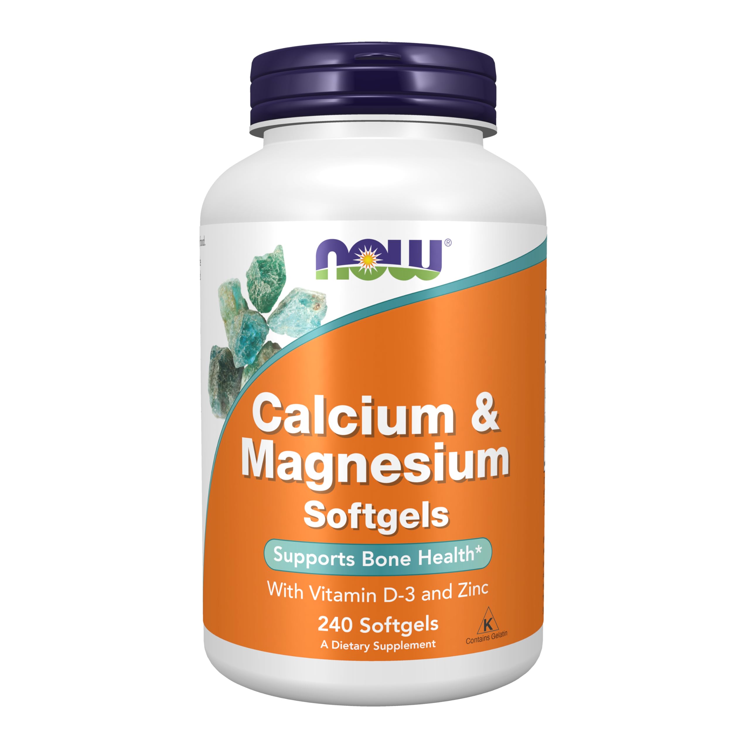 NOW Calcium Magnesium with Vitamin D3 and Zinc - 240 Softgels