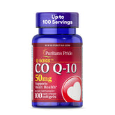 Puritan's Pride CoQ10 50mg Softgels - 100 Count for Heart & Energy