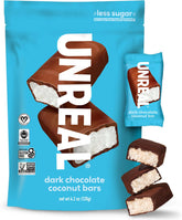 Unreal Coconut Bars Dark Chocolate – 4.2 oz – Dark Chocolate Covered Coconut Snack