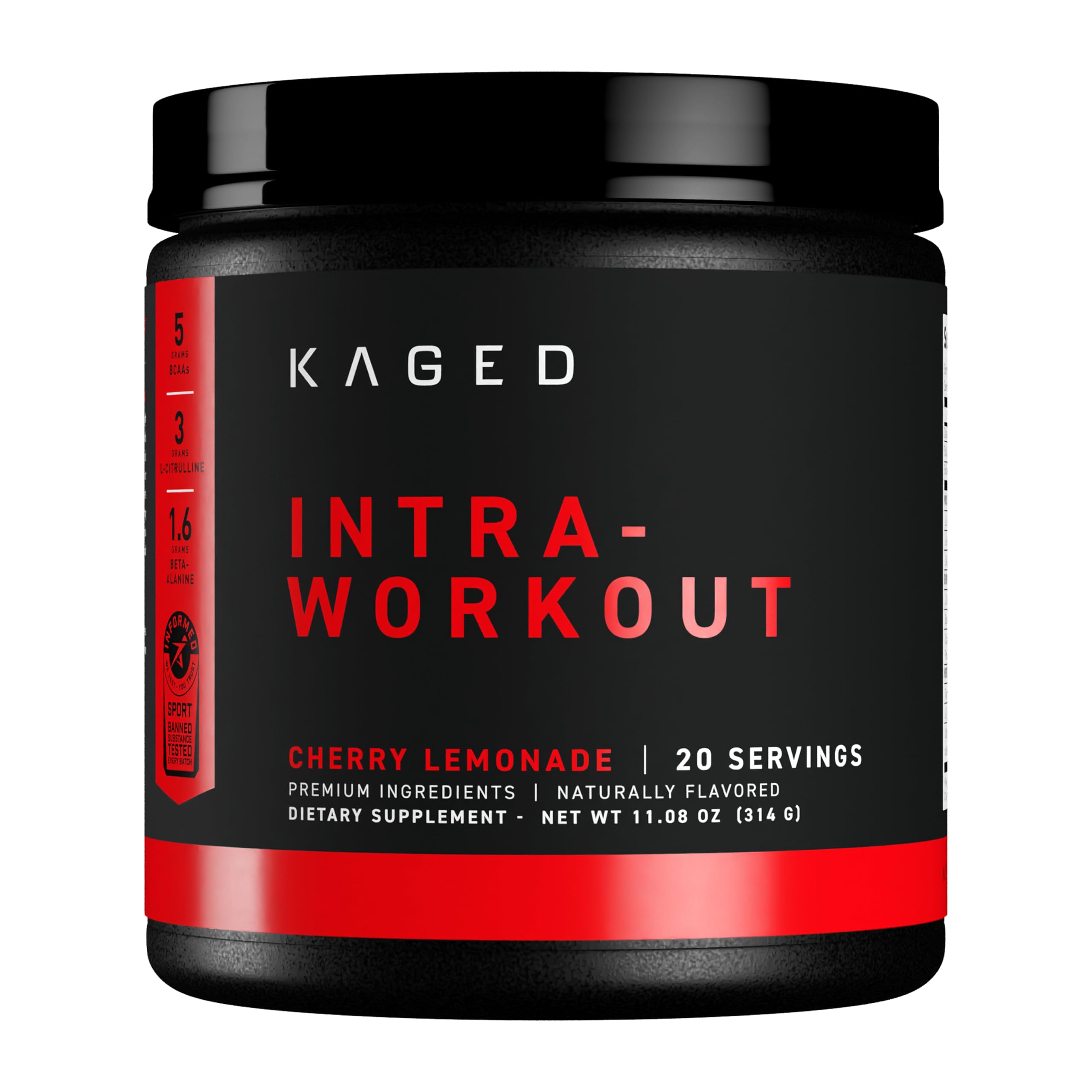 Kaged Muscle In-Kaged Intra-Workout Fuel Cherry Lemonade 11.92 oz (338 g) - Enhanced Hydration & Performance