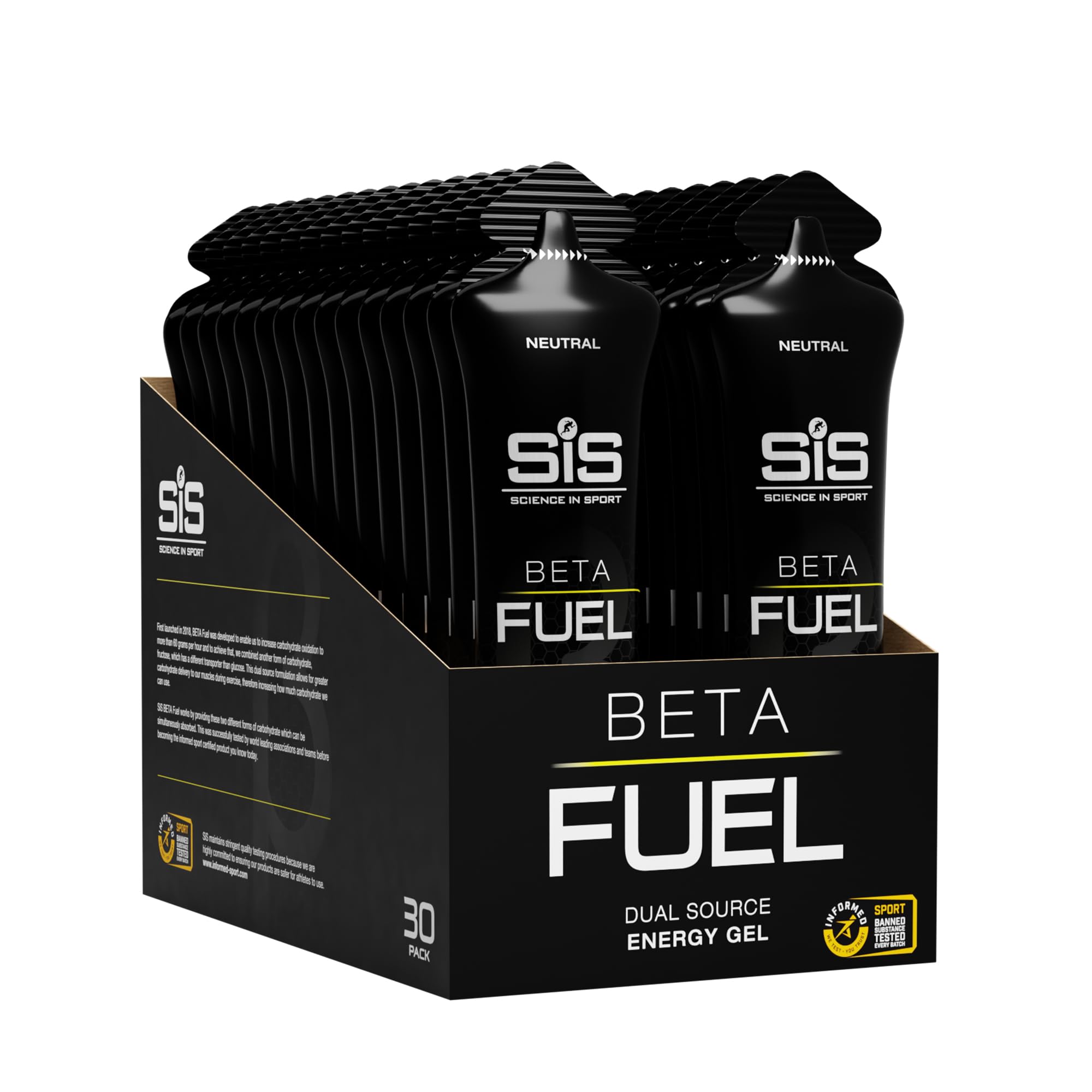 Science in Sport Beta Fuel Energy Gel - Non-Flavoured (30 x 60ml)