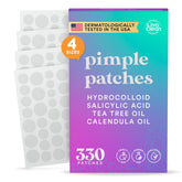 LivaClean 330 CT Pimple Patches with Salicylic Acid, Tea Tree Oil & Calendula Oil - Four Sizes