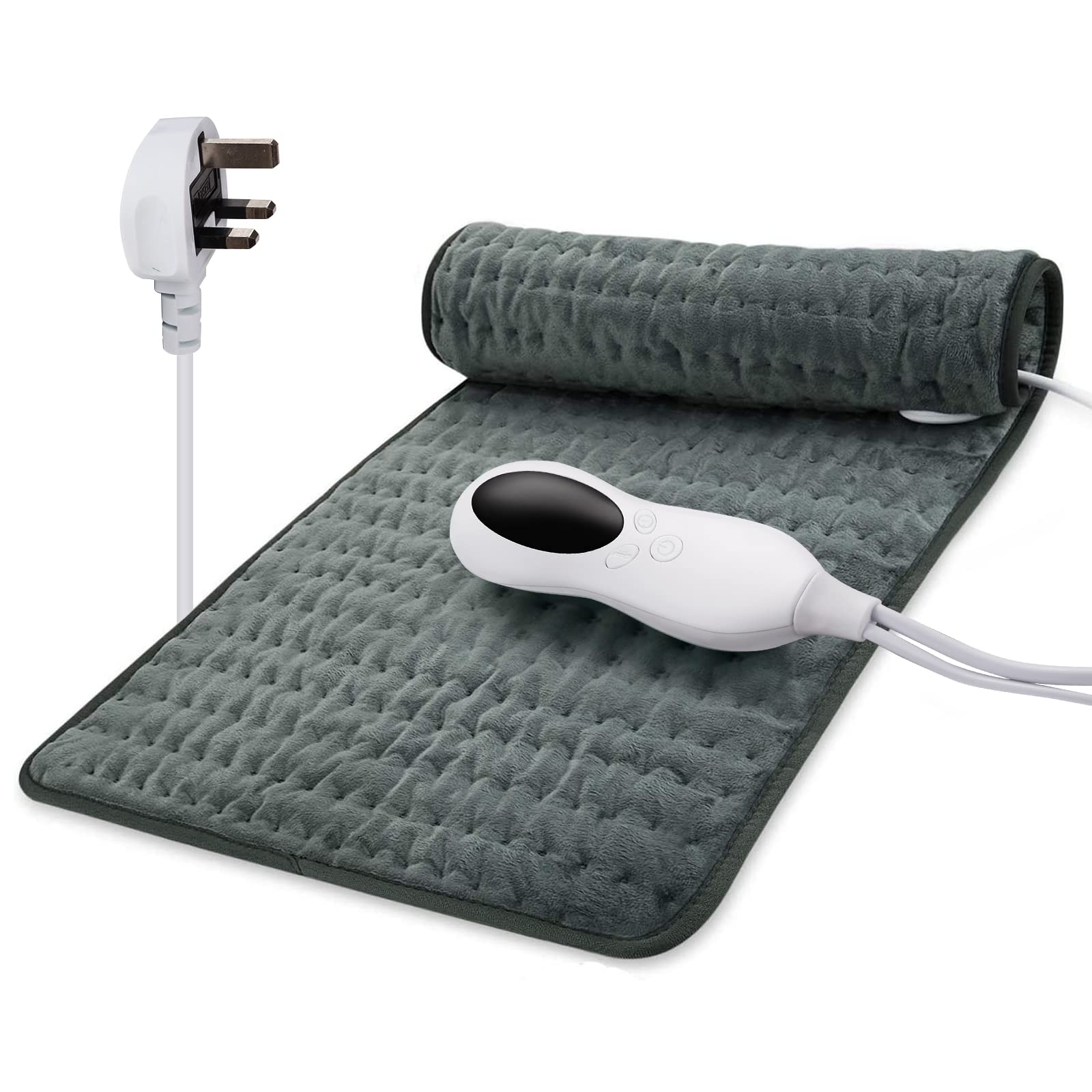 Ponicozy Electric Heating Pad - Back Pain Relief, Flannel, 10 Heat Settings