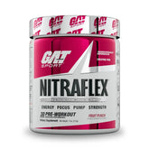 GAT Nitraflex Hyperemia & Testosterone Enhancing Pre-Workout Powder, Fruit Punch, 300g