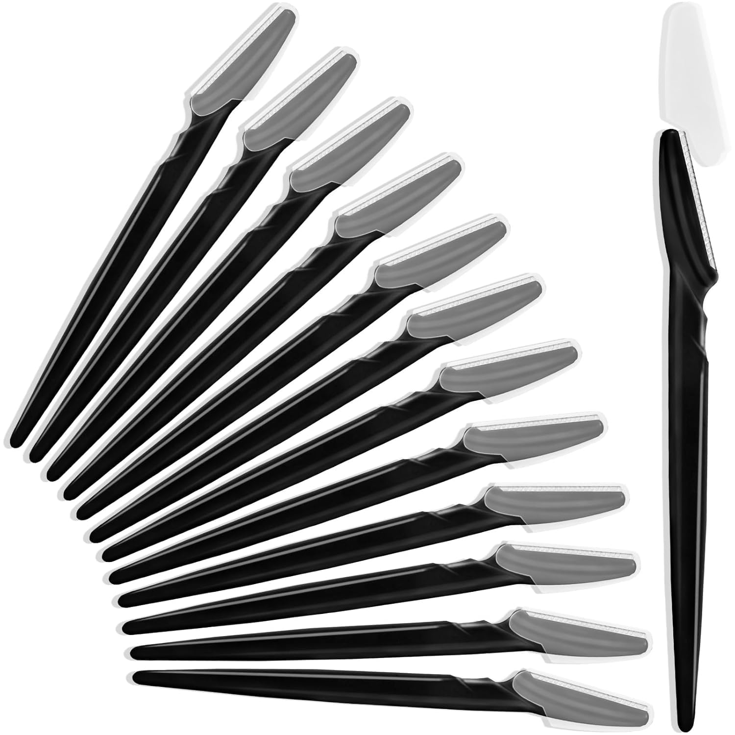 YelaJoy 12 Pcs Eyebrow Razors | Multipurpose Face Razors for Peach Fuzz Removal & Exfoliating Dermaplaning