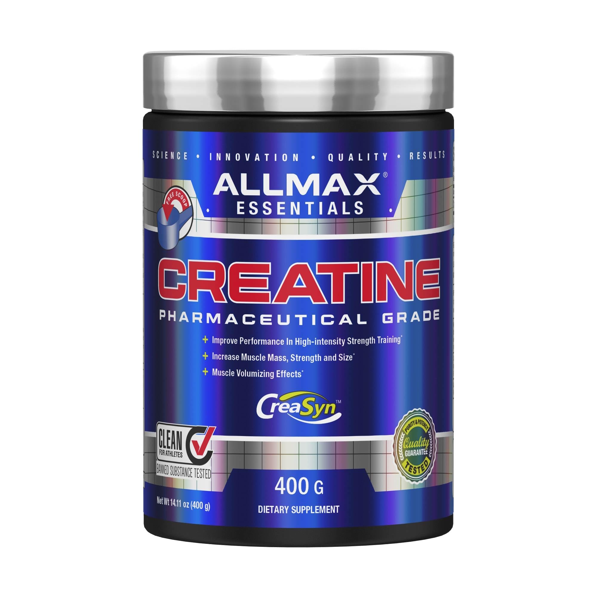 AllMax Nutrition Creatine 400g - Pure Creatine Monohydrate for Muscle Growth