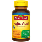 Nature Made Folic Acid 400 mcg (665 mcg DFE) - Nervous System Support - 250 Tablets - 250 Day Supply