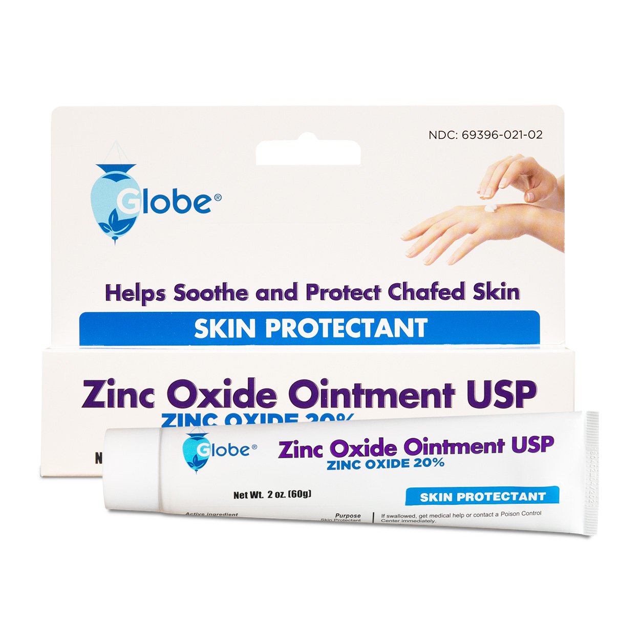 Globe Pharmacy Zinc Oxide Ointment 20% - 2 oz Advanced Skin Protection