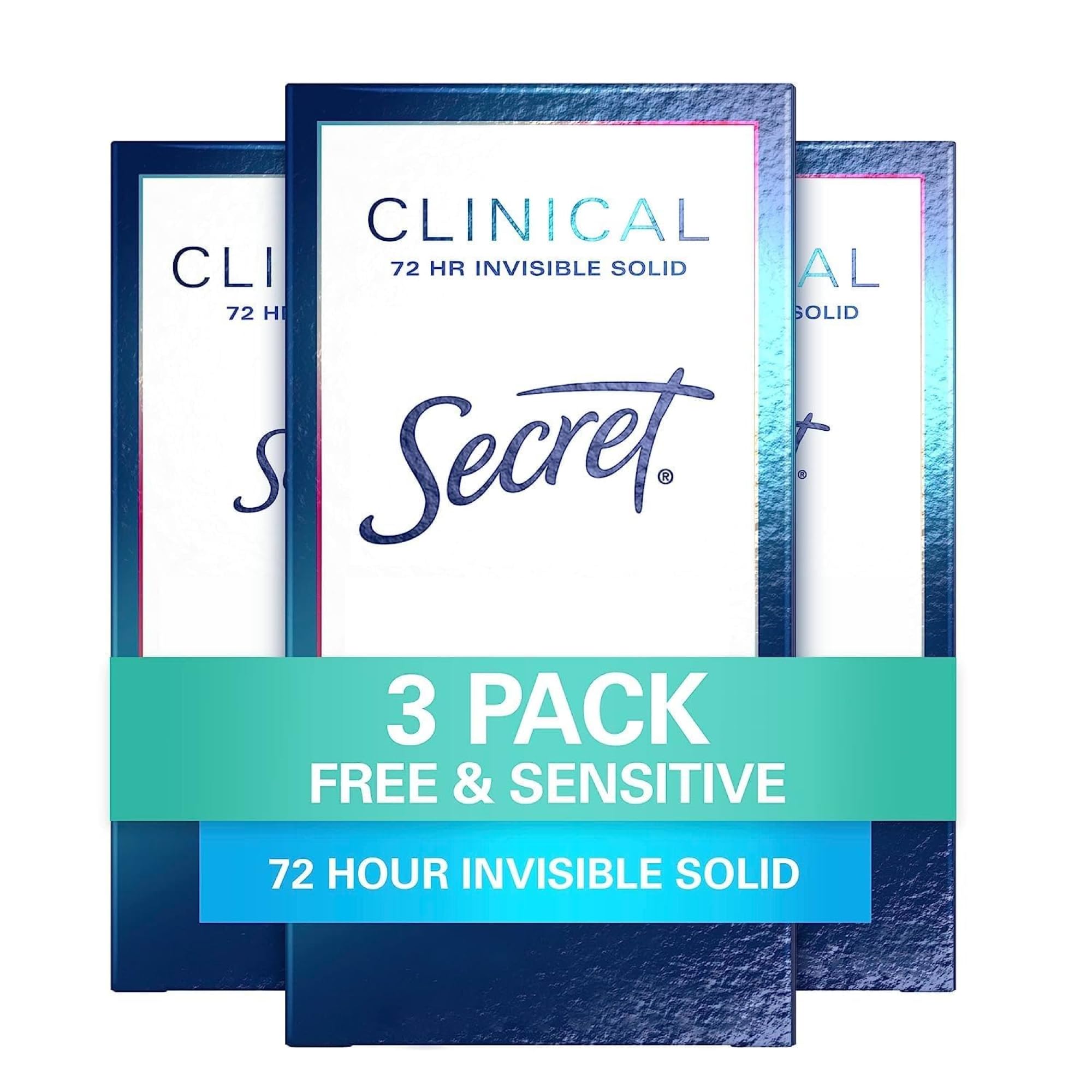 Secret Clinical Strength Women's Antiperspirant Deodorant, Unscented, 1.6 oz (3-Pack)