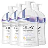 Olay Body Wash for Women, Ultra Moisture, Exfoliating Formula - 24hr Moisturizing with B3 Vitamin Complex - 33 fl oz (Pack of 4)