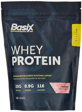 Basix Muscle Whey Protein Powder - Strawberry Swirl Flavor - 1 LB