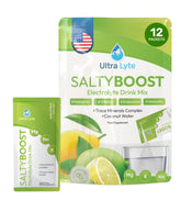 Ultra Lyte SaltyBoost Drink Mix - Salty Citrus Electrolytes Powder - 12 Sachets