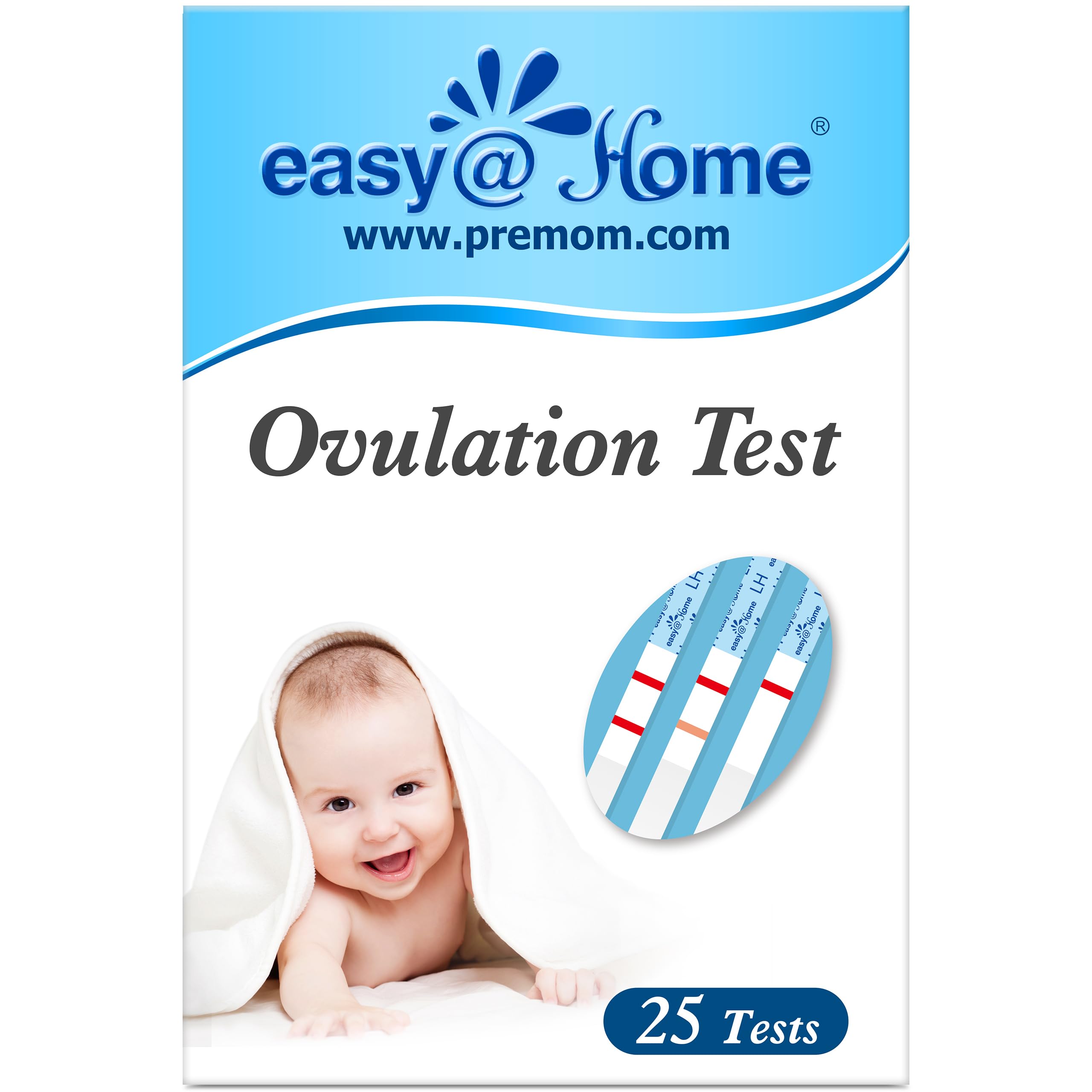 Easy@Home 25-Pack Highly Sensitive Ovulation Test Strips