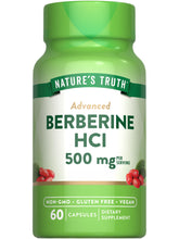 Nature's Truth Berberine Capsules, 500mg, 60 Count - Natural Sugar Control & Metabolism Support