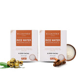 Glamveda Rice Water Brightening Facial Kit 6-Step Set - 80g Complete Skincare Solution