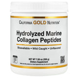 California Gold Nutrition Hydrolyzed Marine Collagen Peptides – Unflavored – 7.05 oz (200g) for Skin, Hair & Nail Health